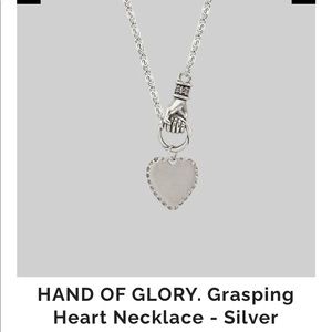 Regal Rose “Hand of Glory” silver necklace